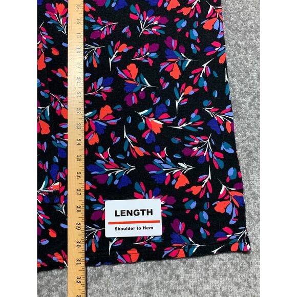 Woman Within Open Cardigan Women Size 4X Black Multicolor Long Sleeve Floral - Picture 10 of 12